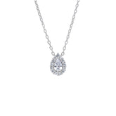 Herz Silbercollier-Halskette mit Zirkonia